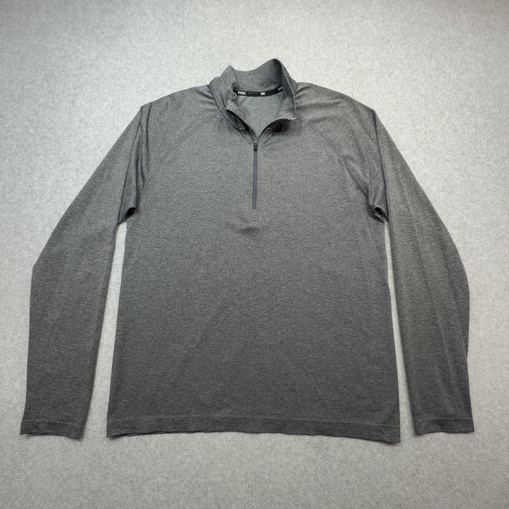 Rhone 1/4 Zip Pullover Mens Small Gray Long Sleeve Performance Athletic Mesh